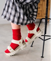 FILA フィラ Disruptor Wedge Sandal Lux ディスラプターウェッジサンダルラックス USS24058141 ABC-MART限定 *WHITE/ROSEGOLD