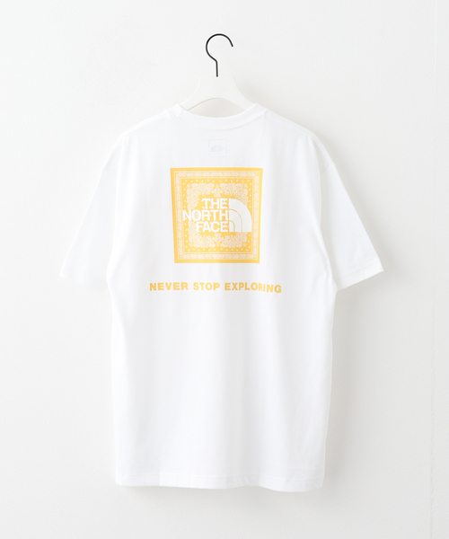 THE NORTH FACE(ザノースフェイス)の「《WEB限定》【THE NORTH FACE / ザ ノースフェイス】S/S Bandana Square Logo T(Tシャツ/カットソー・メンズ・ホワイト/ブラック/サックスブルー/チャコールグレー・LARGE/X-LARGE/MEDIUM)」の1枚目の写真
