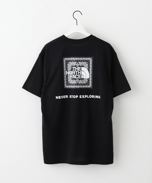 THE NORTH FACE(ザノースフェイス)の「《WEB限定》【THE NORTH FACE / ザ ノースフェイス】S/S Bandana Square Logo T(Tシャツ/カットソー・メンズ・ホワイト/ブラック/サックスブルー/チャコールグレー・LARGE/X-LARGE/MEDIUM)」の2枚目の写真