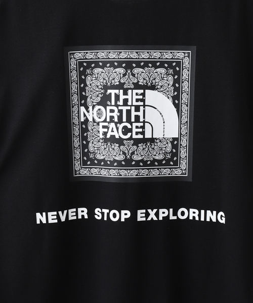 THE NORTH FACE(ザノースフェイス)の「《WEB限定》【THE NORTH FACE / ザ ノースフェイス】S/S Bandana Square Logo T(Tシャツ/カットソー・メンズ・ホワイト/ブラック/サックスブルー/チャコールグレー・LARGE/X-LARGE/MEDIUM)」の10枚目の写真