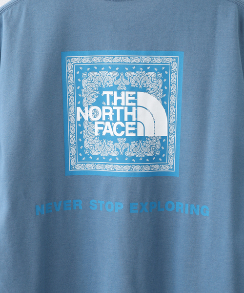 THE NORTH FACE(ザノースフェイス)の「《WEB限定》【THE NORTH FACE / ザ ノースフェイス】S/S Bandana Square Logo T(Tシャツ/カットソー・メンズ・ホワイト/ブラック/サックスブルー/チャコールグレー・LARGE/X-LARGE/MEDIUM)」の13枚目の写真