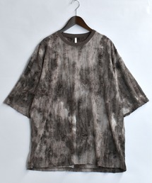 Starting Over | tie dye pattern double cloth damage T-shirt/タイダイ柄 接結 ダメージ 半袖Tシャツ(Tシャツ/カットソー)