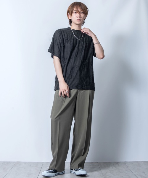 セール】tie dye pattern double cloth damage T-shirt/タイダイ