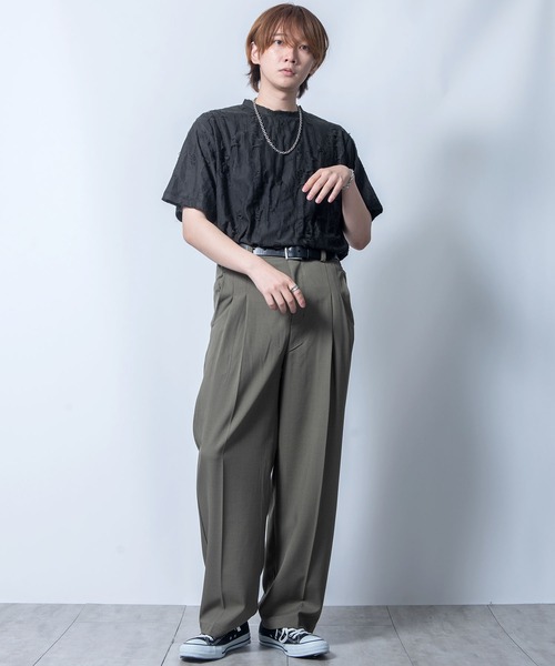 Starting Over(スターティングオーバー)の「tie dye pattern double cloth damage T-shirt/タイダイ柄 無地 接結 ダメージ 半袖Tシャツ(Tシャツ/カットソー・メンズ・ベージュ/ブラウン/チャコールグレー/ブラック・M/L/XL)」の18枚目の写真