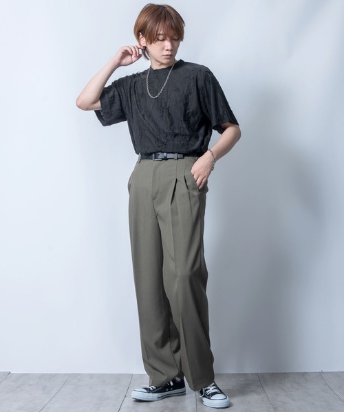 Starting Over(スターティングオーバー)の「tie dye pattern double cloth damage T-shirt/タイダイ柄 無地 接結 ダメージ 半袖Tシャツ(Tシャツ/カットソー・メンズ・ベージュ/ブラウン/チャコールグレー/ブラック・M/L/XL)」の21枚目の写真