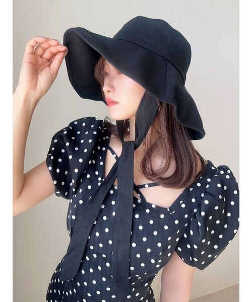 RESEXXY（リゼクシー）の「ストリングデザインバケットハット（ハット・レディース・ブラック/アイボリー・FREE）」の20枚目の写真