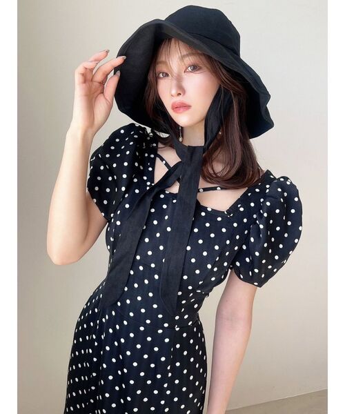 RESEXXY（リゼクシー）の「ストリングデザインバケットハット（ハット・レディース・ブラック/アイボリー・FREE）」の15枚目の写真