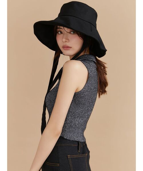 RESEXXY（リゼクシー）の「ストリングデザインバケットハット（ハット・レディース・ブラック/アイボリー・FREE）」の11枚目の写真