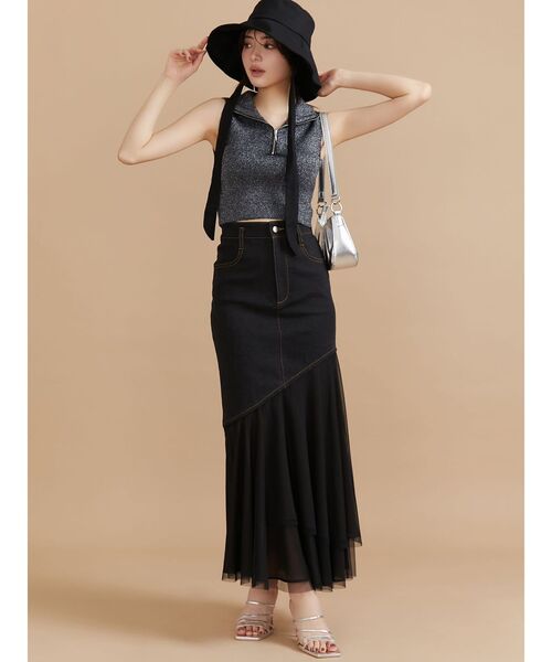 RESEXXY（リゼクシー）の「ストリングデザインバケットハット（ハット・レディース・ブラック/アイボリー・FREE）」の12枚目の写真