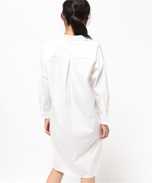 La TOTALITE(ラトータリテ)の「スキッパーシャツワンピース◆(ワンピース・レディース・カーキ/ホワイト・FREE)」の5枚目の写真