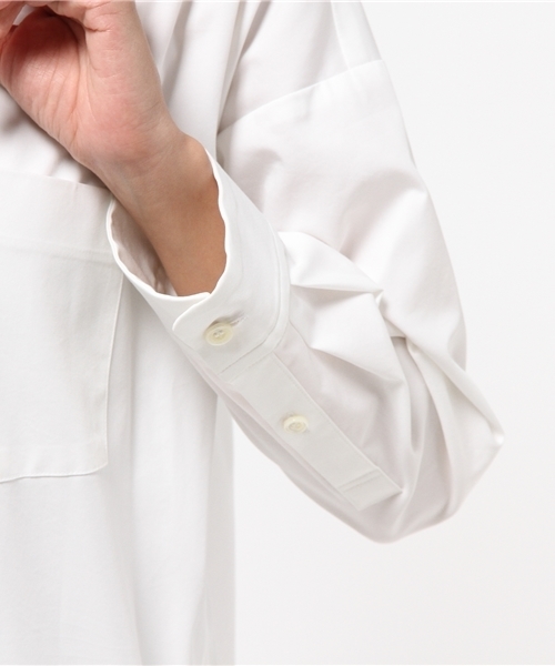 La TOTALITE(ラトータリテ)の「スキッパーシャツワンピース◆(ワンピース・レディース・カーキ/ホワイト・FREE)」の8枚目の写真