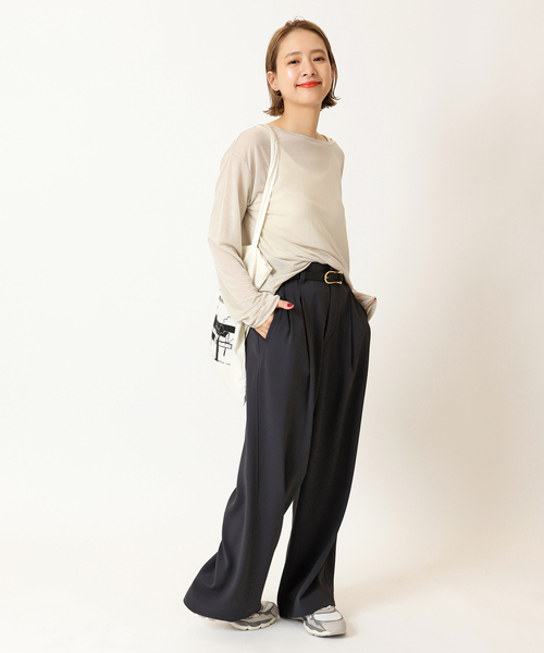 Spick &amp; Span - シアーニュアンスロンT セール】シアーニュアンスロンT（Tシャツ/カットソー）｜Spick