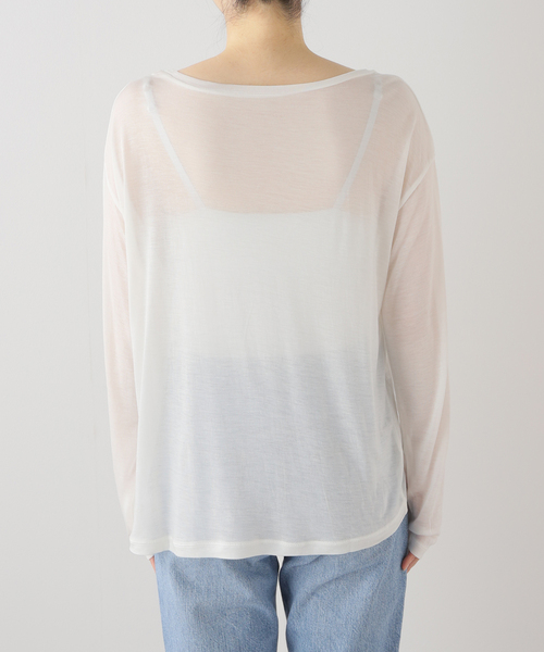 Spick & Span(スピックアンドスパン)の「シアーニュアンスロンT(Tシャツ/カットソー・レディース・サックスブルー/ベージュ/ホワイト・FREE)」の21枚目の写真