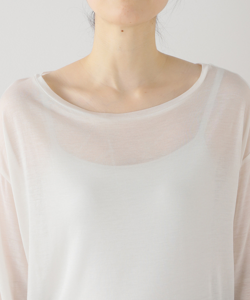 Spick & Span(スピックアンドスパン)の「シアーニュアンスロンT(Tシャツ/カットソー・レディース・サックスブルー/ベージュ/ホワイト・FREE)」の22枚目の写真