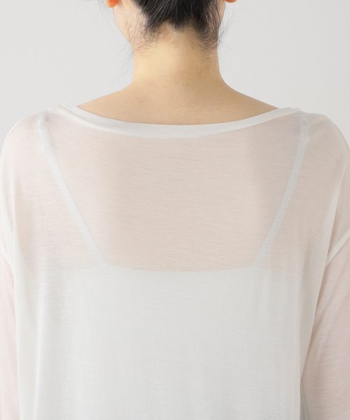 Spick & Span(スピックアンドスパン)の「シアーニュアンスロンT(Tシャツ/カットソー・レディース・サックスブルー/ベージュ/ホワイト・FREE)」の11枚目の写真