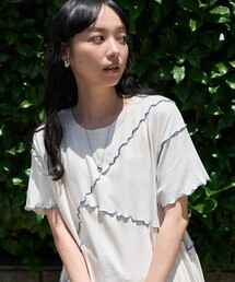 FREAK'S STORE（フリークスストア）の「配色メローワンピース/Tシャツワンピース（ワンピース）」