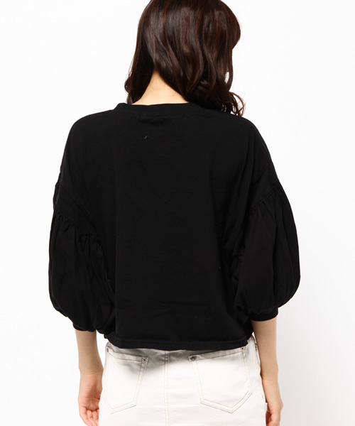 CIAOPANIC（チャオパニック）の「【Ciaopanic】　remakeバルーンT（Tシャツ/カットソー・レディース・オフホワイト/ブラック/グレー・FREE）」の6枚目の写真