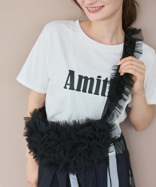 fifth（フィフス）の「チュールフリルバッグ（ショルダーバッグ・レディース・オフホワイト/グレー/ブラック・M）」の2枚目の写真