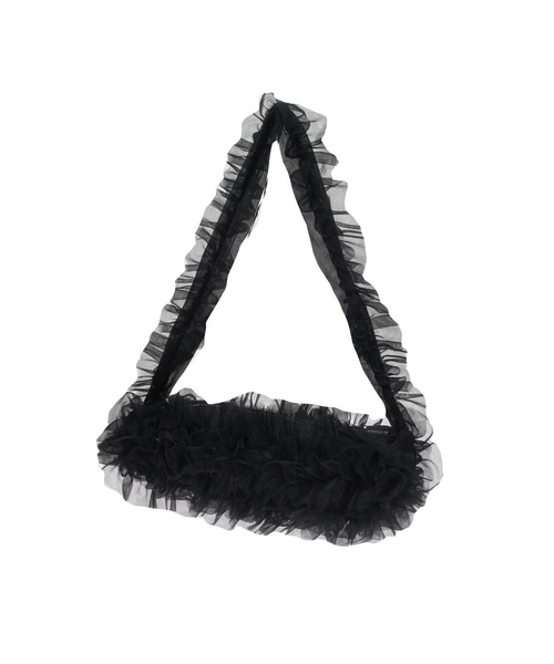 fifth（フィフス）の「チュールフリルバッグ（ショルダーバッグ・レディース・オフホワイト/グレー/ブラック・M）」の5枚目の写真