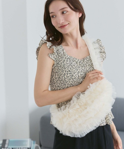 fifth（フィフス）の「チュールフリルバッグ（ショルダーバッグ・レディース・オフホワイト/グレー/ブラック・M）」の18枚目の写真