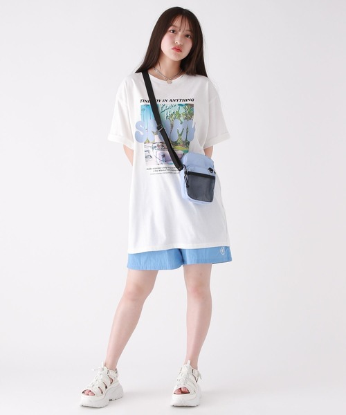 repipi armario（レピピ アルマリオ）の「フォトロゴTワンピース（ワンピース・キッズ・ホワイト/グレー/ブラック・MEDIUM/LARGE/SMALL）」の2枚目の写真