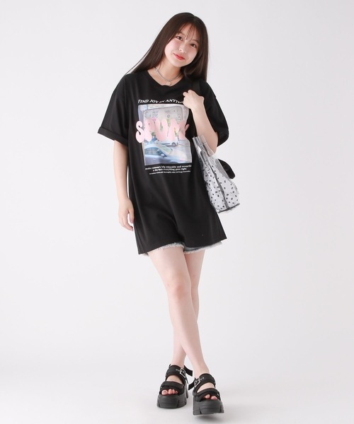 repipi armario（レピピ アルマリオ）の「フォトロゴTワンピース（ワンピース・キッズ・ホワイト/グレー/ブラック・MEDIUM/LARGE/SMALL）」の3枚目の写真