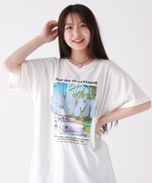 repipi armario（レピピ アルマリオ）の「フォトロゴTワンピース（ワンピース・キッズ・ホワイト/グレー/ブラック・MEDIUM/LARGE/SMALL）」の4枚目の写真