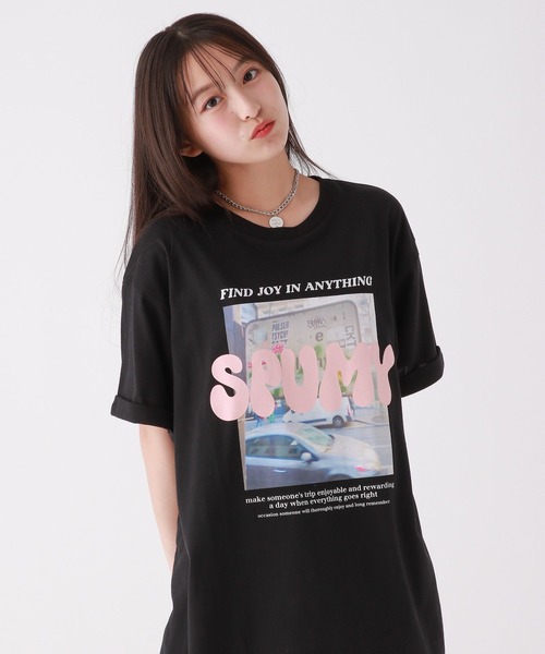 repipi armario（レピピ アルマリオ）の「フォトロゴTワンピース（ワンピース・キッズ・ホワイト/グレー/ブラック・MEDIUM/LARGE/SMALL）」の5枚目の写真