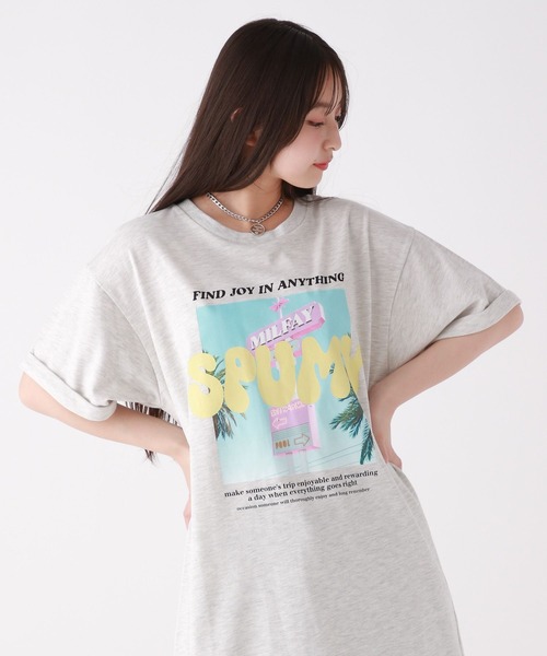 repipi armario（レピピ アルマリオ）の「フォトロゴTワンピース（ワンピース・キッズ・ホワイト/グレー/ブラック・MEDIUM/LARGE/SMALL）」の7枚目の写真