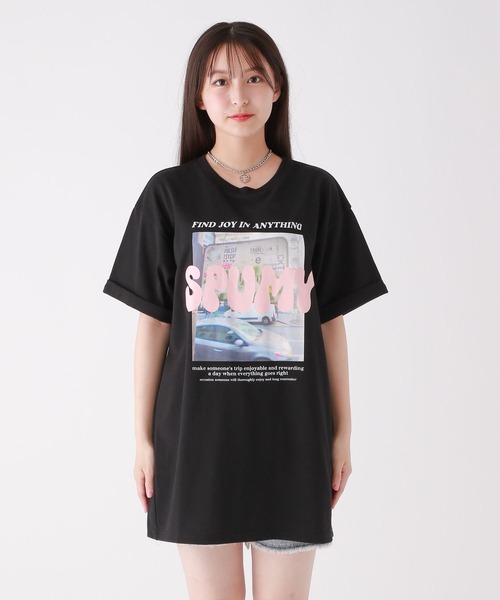 repipi armario（レピピ アルマリオ）の「フォトロゴTワンピース（ワンピース・キッズ・ホワイト/グレー/ブラック・MEDIUM/LARGE/SMALL）」の8枚目の写真