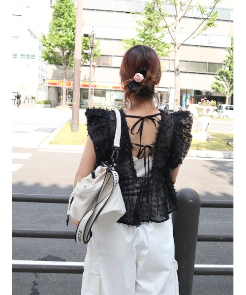 JUMELLE（ジュメロ）の「rose ribbon clip（ヘアピン・レディース・ブラック・FREE）」の11枚目の写真