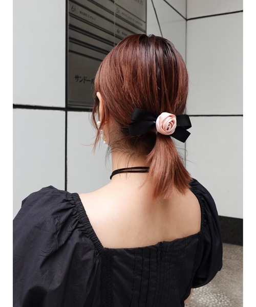JUMELLE（ジュメロ）の「rose ribbon clip（ヘアピン・レディース・ブラック・FREE）」の10枚目の写真