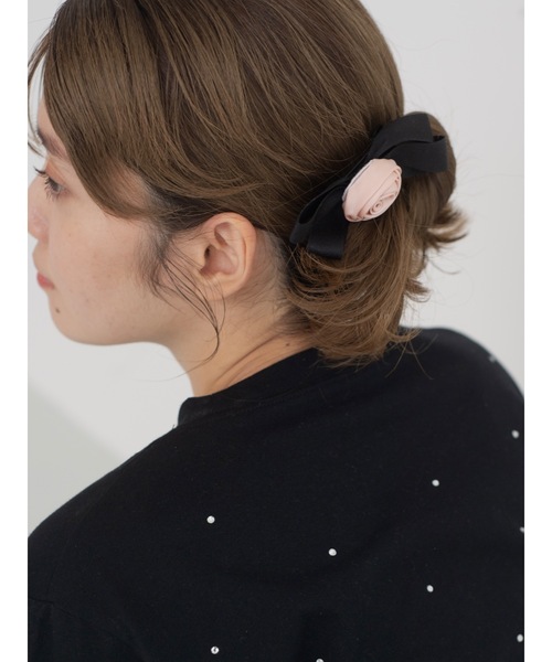 JUMELLE（ジュメロ）の「rose ribbon clip（ヘアピン・レディース・ブラック・FREE）」の20枚目の写真