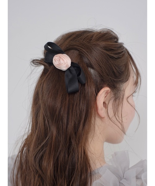JUMELLE（ジュメロ）の「rose ribbon clip（ヘアピン・レディース・ブラック・FREE）」の22枚目の写真