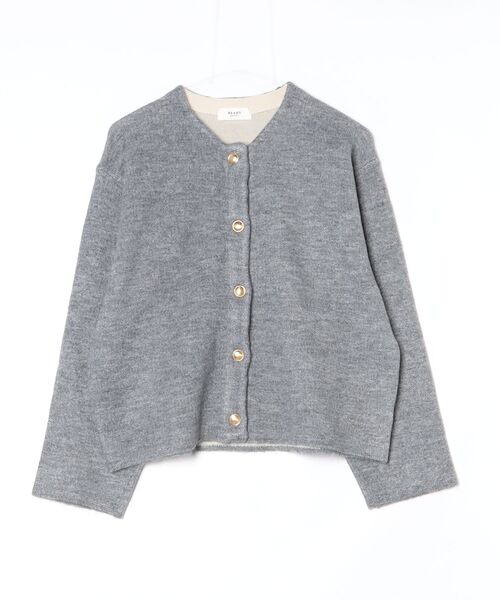 ダブルフェイス クルーニット カーディガン（カーディガン/ボレロ