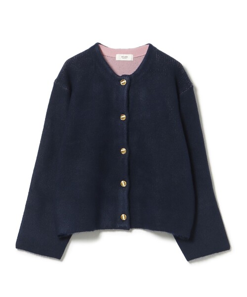 ダブルフェイス クルーニット カーディガン（カーディガン/ボレロ