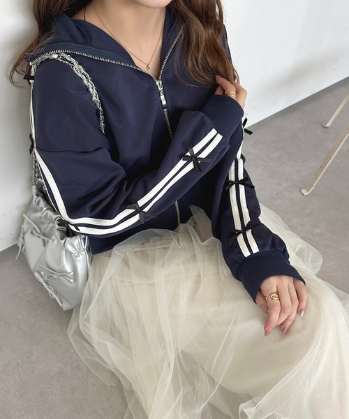 リボントラックジャケット【ZOZOTOWN限定】（ジャージ）｜apres jour