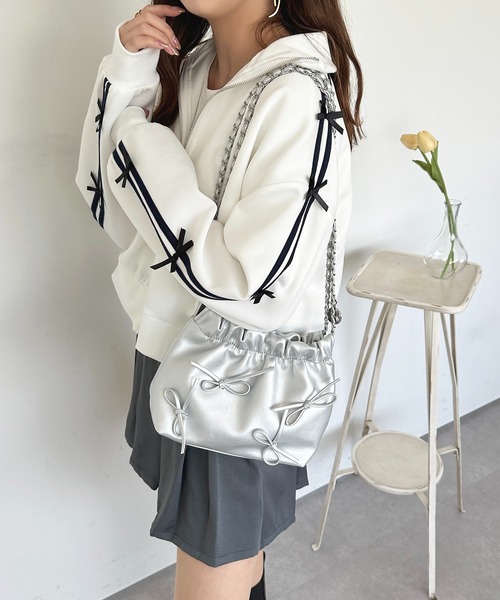 apres jour（アプレジュール）の「リボントラックジャケット【ZOZOTOWN限定】（その他トップス・レディース・オフホワイト/ネイビー・フリー/X-LARGE）」の22枚目の写真