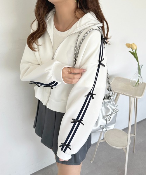 リボントラックジャケット【ZOZOTOWN限定】（ジャージ）｜apres jour