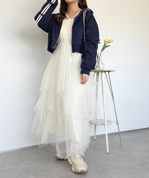 apres jour（アプレジュール）の「リボントラックジャケット【ZOZOTOWN限定】（その他トップス・レディース・オフホワイト/ネイビー・フリー/X-LARGE）」の3枚目の写真