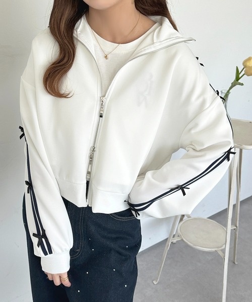 リボントラックジャケット【ZOZOTOWN限定】（ジャージ）｜apres jour