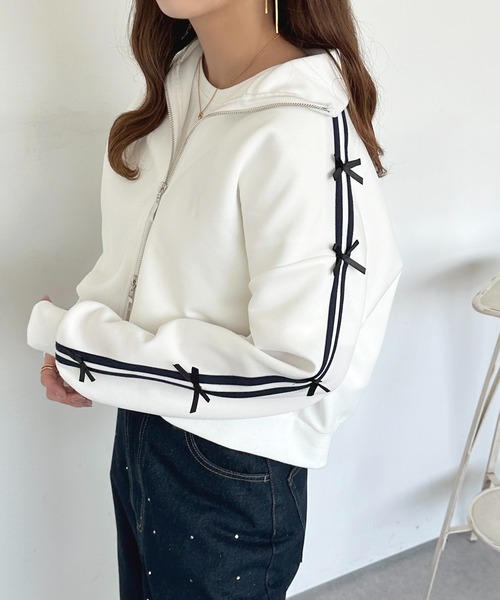 リボントラックジャケット【ZOZOTOWN限定】（ジャージ）｜apres jour