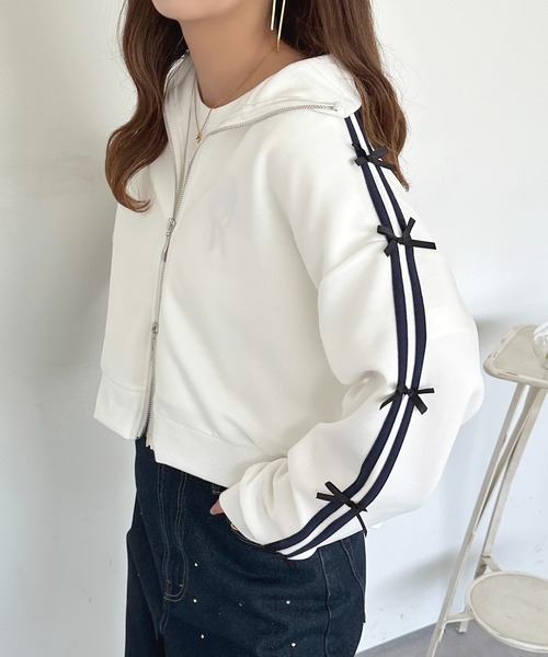 リボントラックジャケット【ZOZOTOWN限定】（ジャージ）｜apres jour