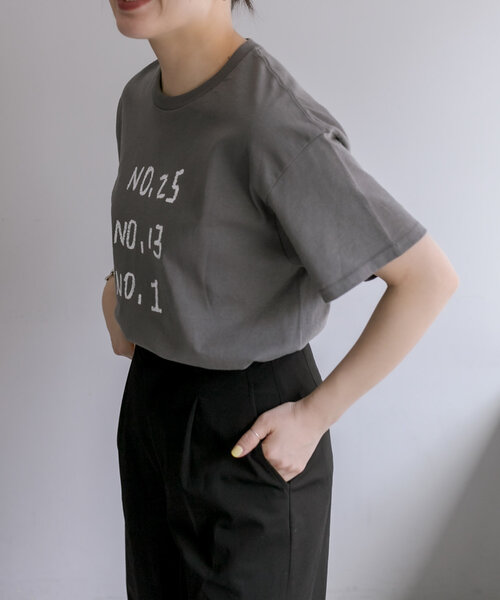 ear PAPILLONNER（イアパピヨネ）の「《綿100%》ラッキーナンバーTシャツ【SUM1 STYLE】（Tシャツ/カットソー・レディース・ホワイト/グレー・FREE）」の18枚目の写真