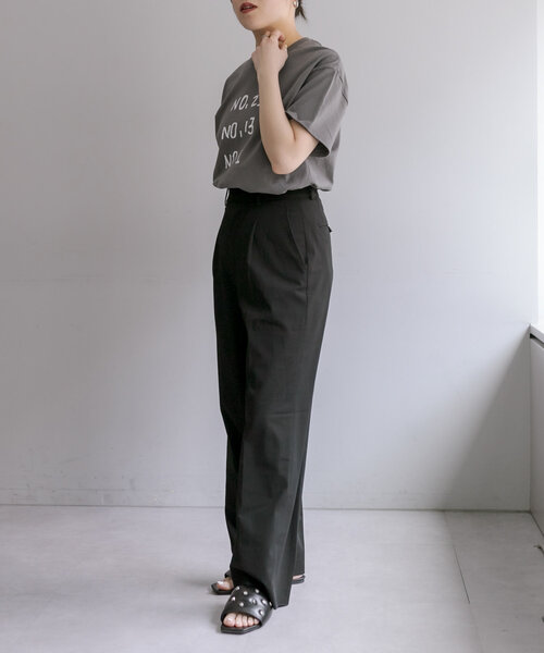 ear PAPILLONNER（イアパピヨネ）の「《綿100%》ラッキーナンバーTシャツ【SUM1 STYLE】（Tシャツ/カットソー・レディース・ホワイト/グレー・FREE）」の13枚目の写真