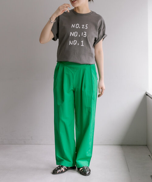 ear PAPILLONNER（イアパピヨネ）の「《綿100%》ラッキーナンバーTシャツ【SUM1 STYLE】（Tシャツ/カットソー・レディース・ホワイト/グレー・FREE）」の7枚目の写真