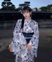 AS KNOW AS plus（アズノゥアズプラス）の「◎花柄2wayセパレート浴衣 3点セット(キャミワンピース・羽織り・兵児帯)（浴衣）」