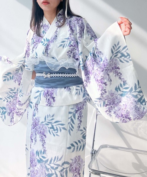 セール】◎花柄2wayセパレート浴衣 3点セット(キャミワンピース