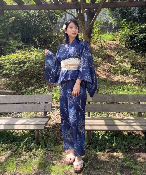 ◎花柄2wayセパレート浴衣 3点セット(キャミワンピース・羽織り