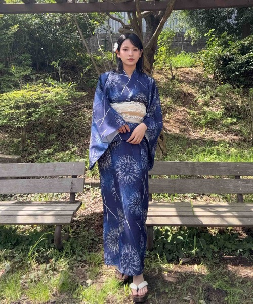 セール】◎花柄2wayセパレート浴衣 3点セット(キャミワンピース
